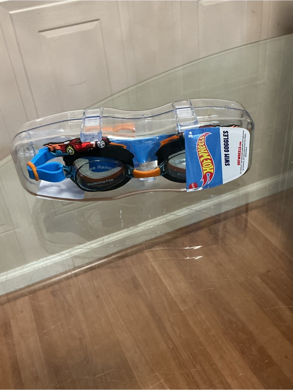 Brand New Hot Wheels Swim Goggles With Case